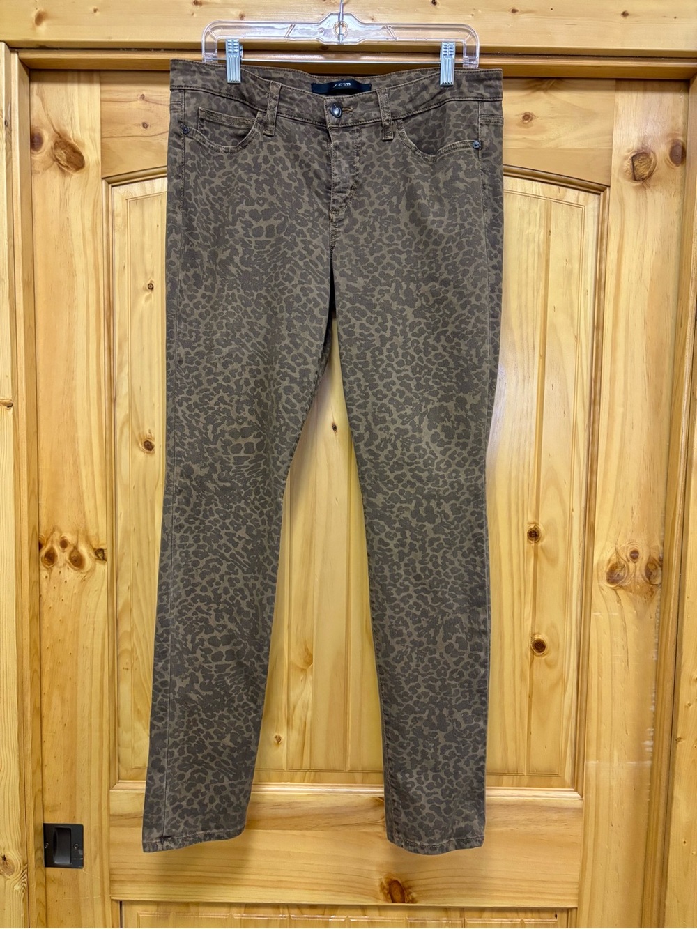 Joe's Jeans Chelsea Fit Slim Straight Brown Leopard Print Jeans